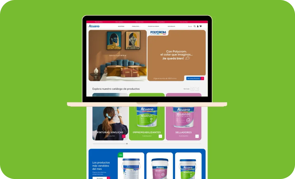 Plataforma eCommerce de Pinturas Acuario